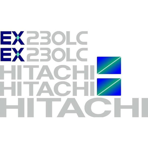 Aftermarket Hitachi EX230LC Excavator Decal Set HTEX230LC-5DECALSET - main